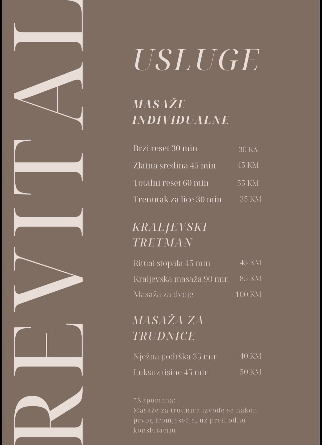 Enterijer salona Salon Revital Bihać